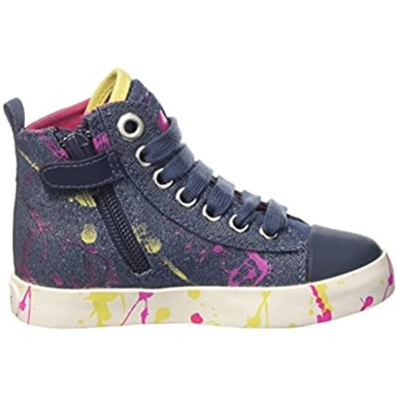 Geox Girls Jr Ciak High Top Canvas Sneakers - Picture 2 of 9